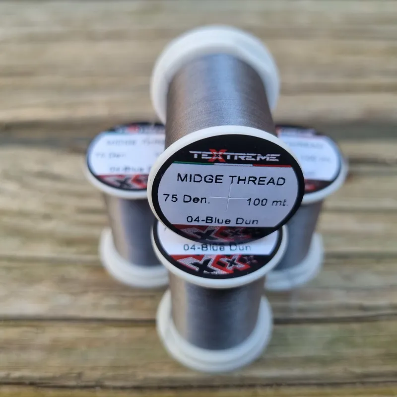 TEXTREME Midge Tying Thread 75dn in 04-Blue Dun-1